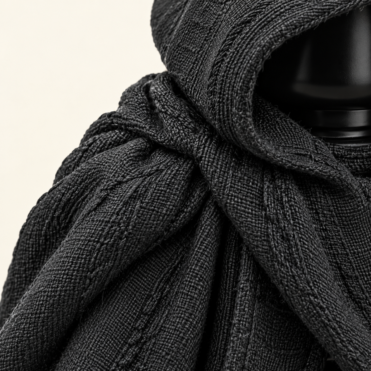 Black cloak fabric folds — Hooded Shadow Warrior MOC Minifigure Set — 9 Figures