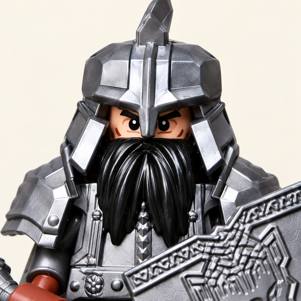 Black beard sculpting — Dwarf Warrior MOC Minifigure Set — 8 Figures