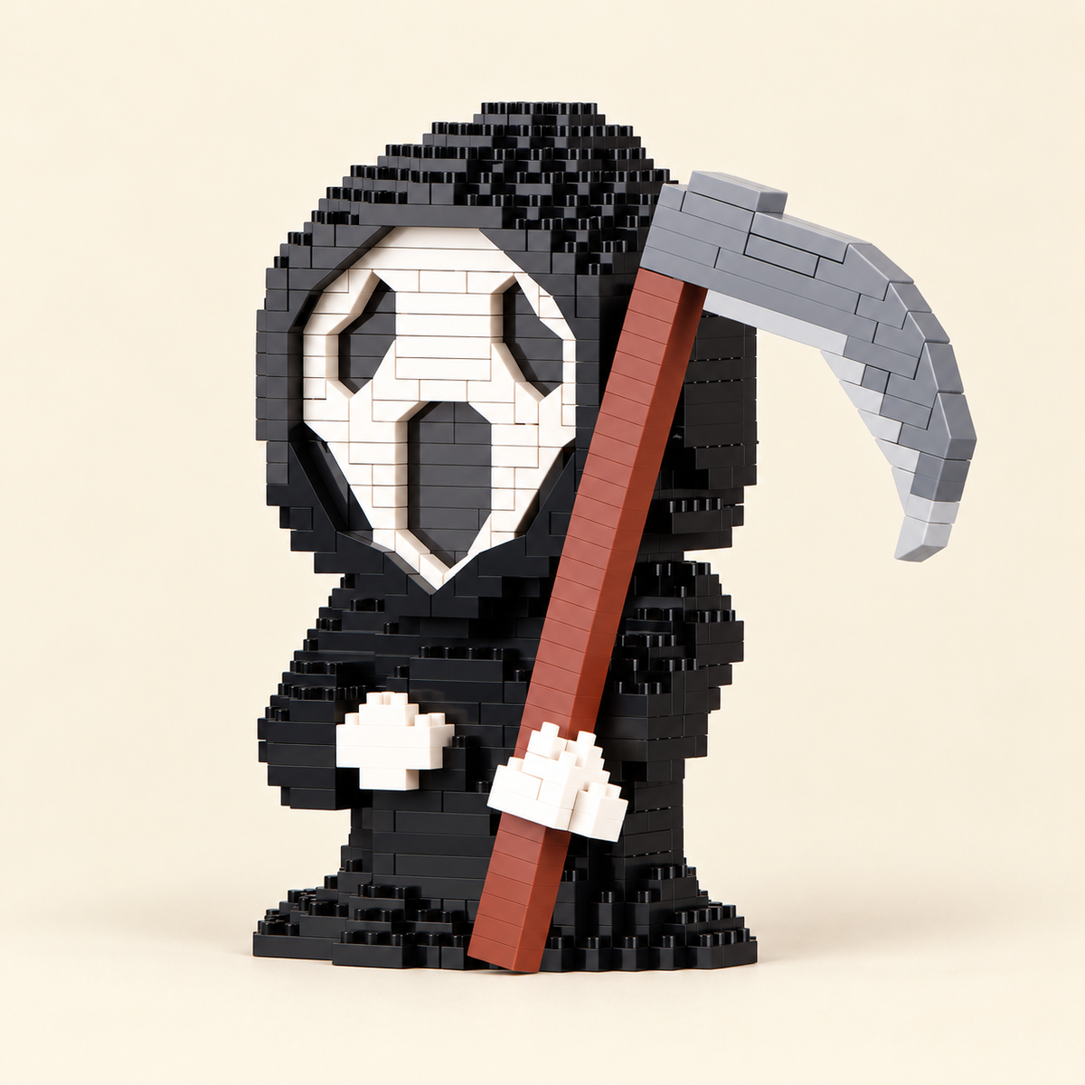 Complete hooded display model — Hooded Reaper Halloween MOC Display Model