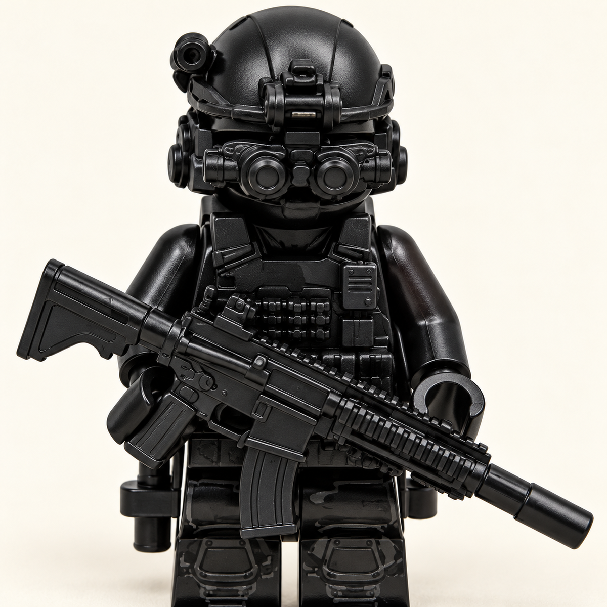 Black outfit design — Military Soldier Mini Figure Set — 8 Figures