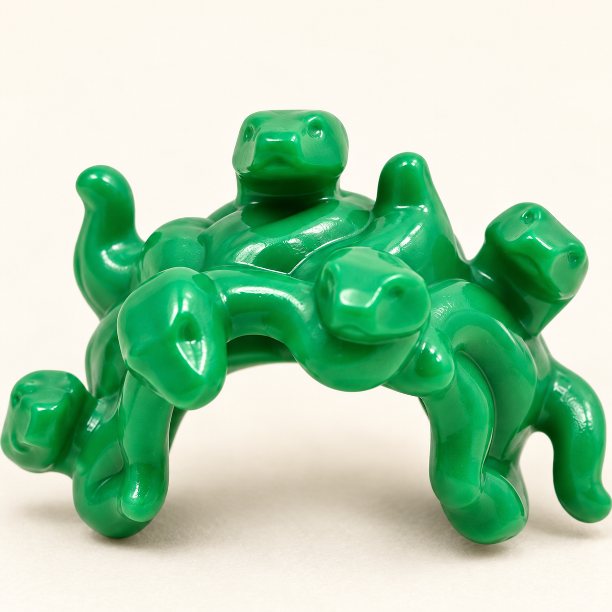 Upper snake hair coils — Green Snake-Haired Gorgon MOC Minifigure