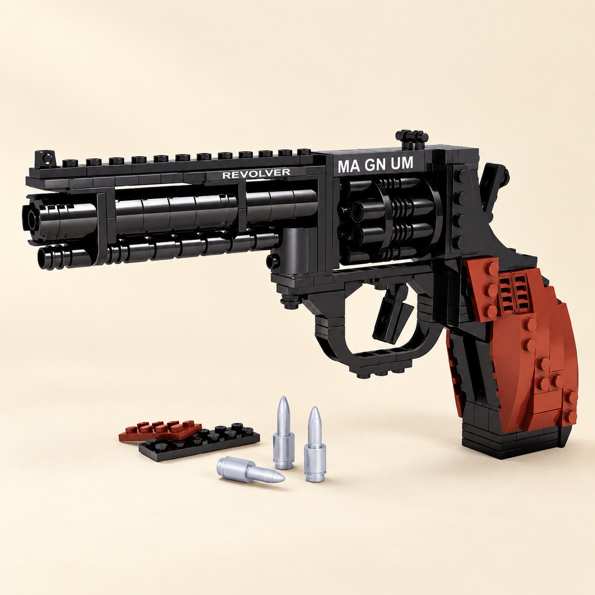 Complete brick-built display model — Brick-Built Revolver Display Model — 300 Pieces
