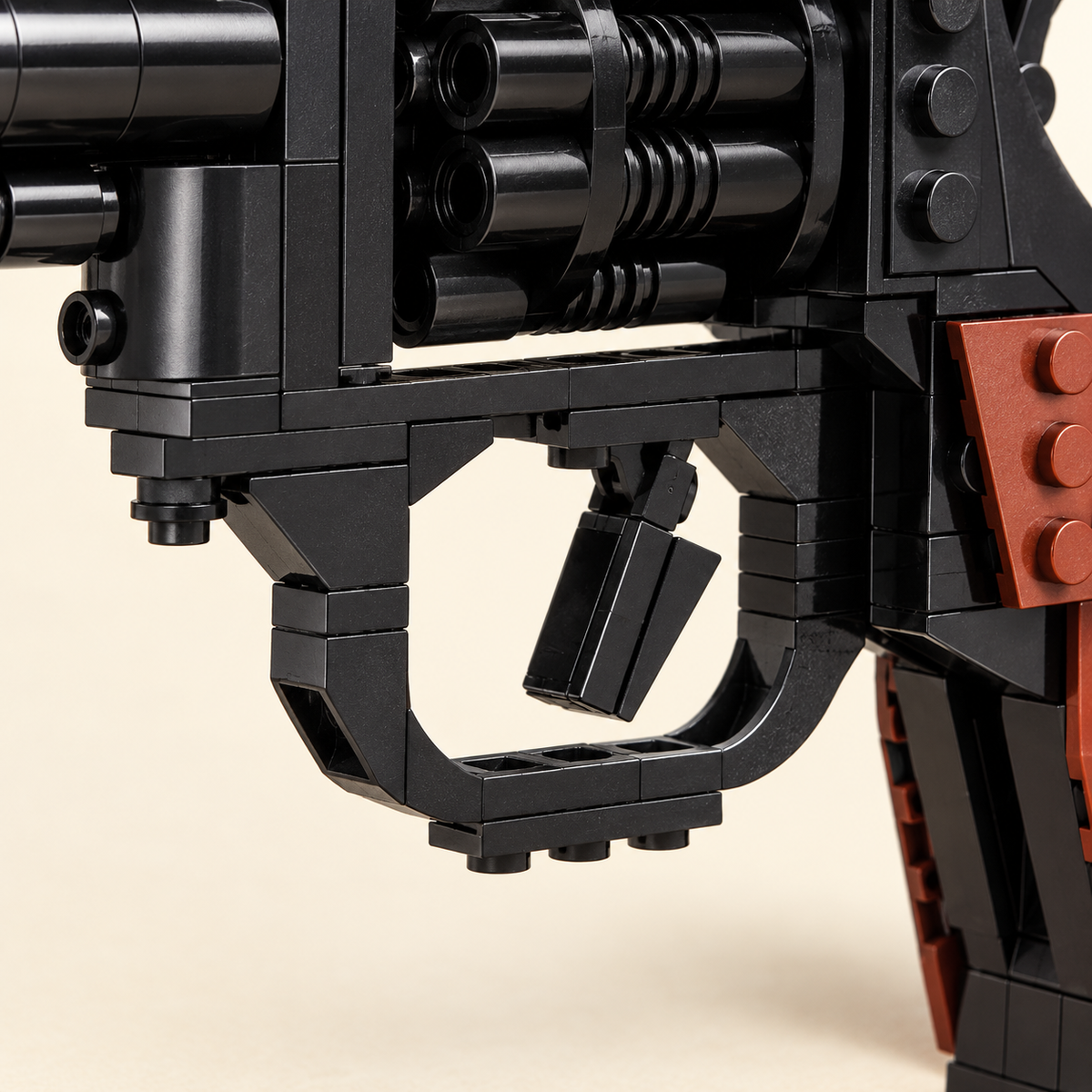 Trigger-guard shape — Brick-Built Revolver Display Model — 300 Pieces