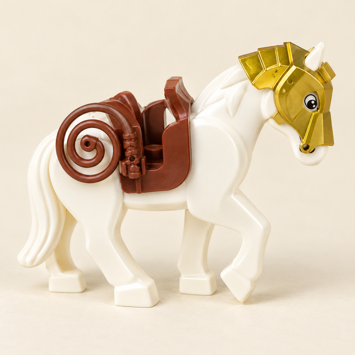 White horse figure — Medieval Castle Gate MOC Building Set