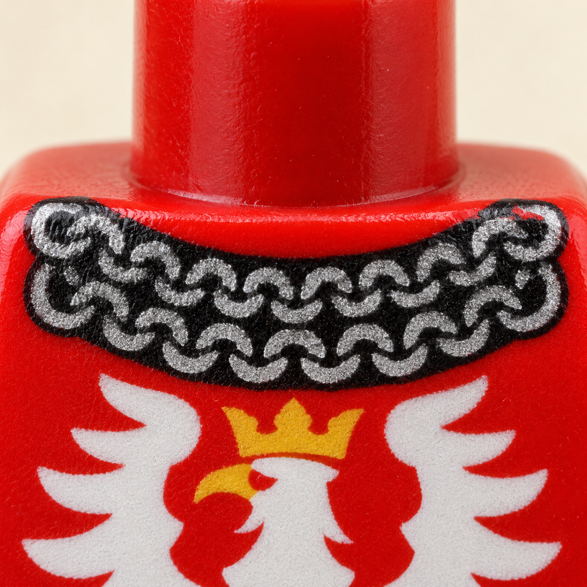 Printed chainmail collar — Red Eagle Knight MOC Minifigure Set — 12 Figures