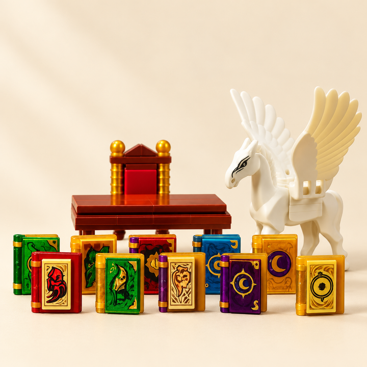 Magic Books & Winged Horse MOC Display Set
