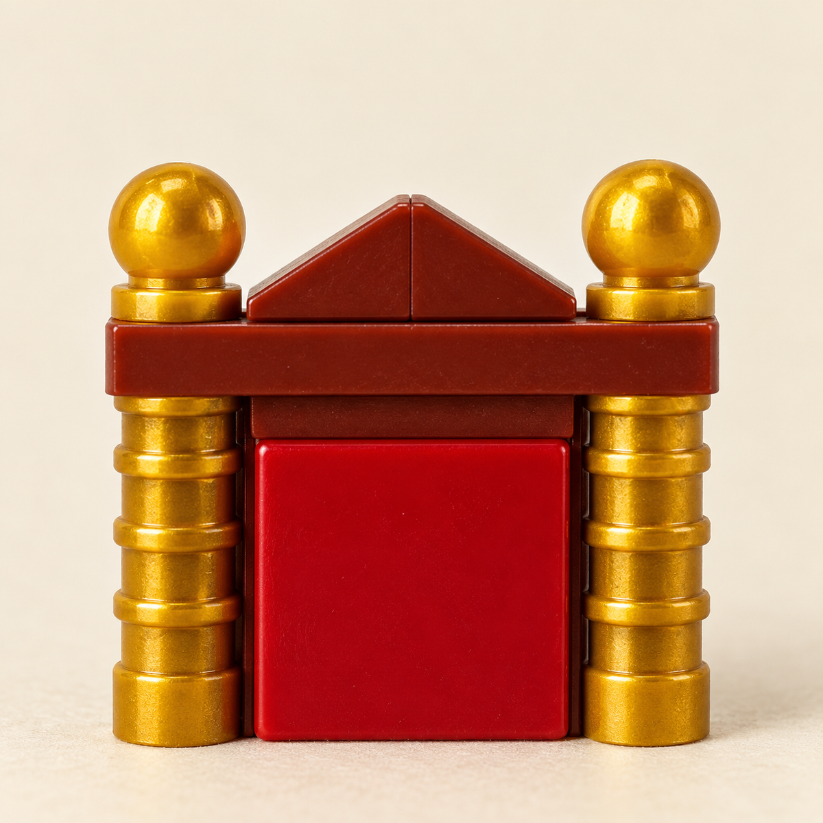 Chair back and gold finials — Magic Books & Winged Horse MOC Display Set