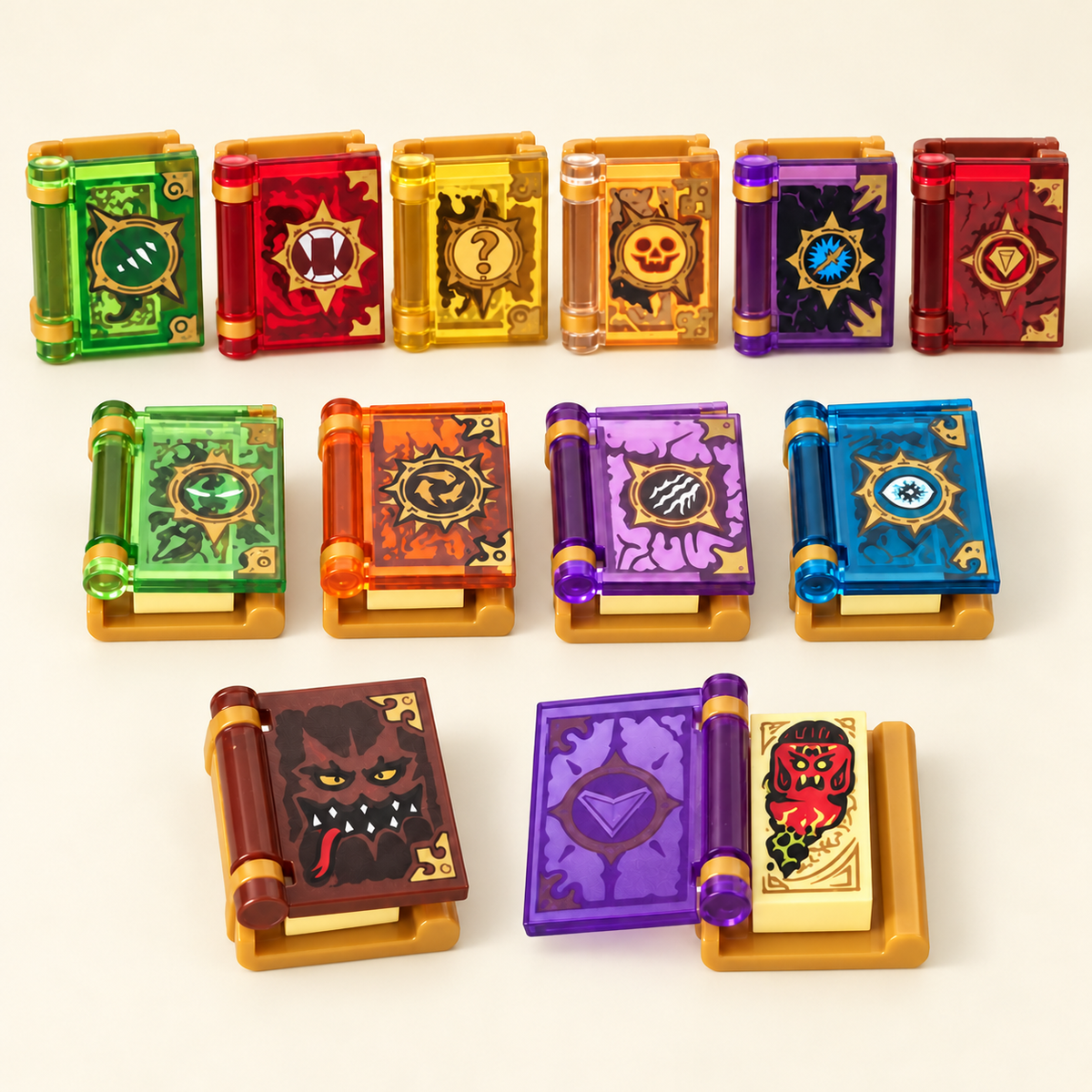 Parts & Accessories — twelve miniature books on ivory paper