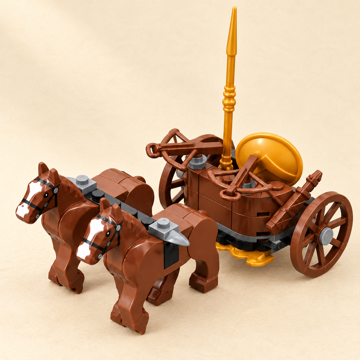 Chariot body and wheels — Roman Chariot & Legion MOC Display Set