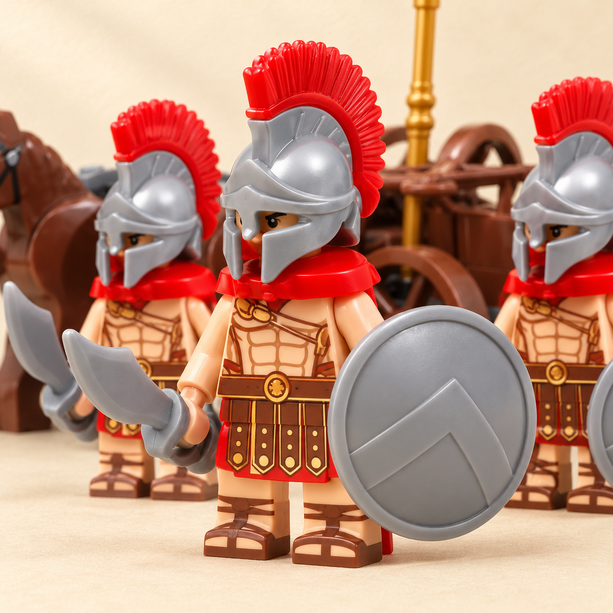 Minifigure torso printing — Roman Chariot & Legion MOC Display Set