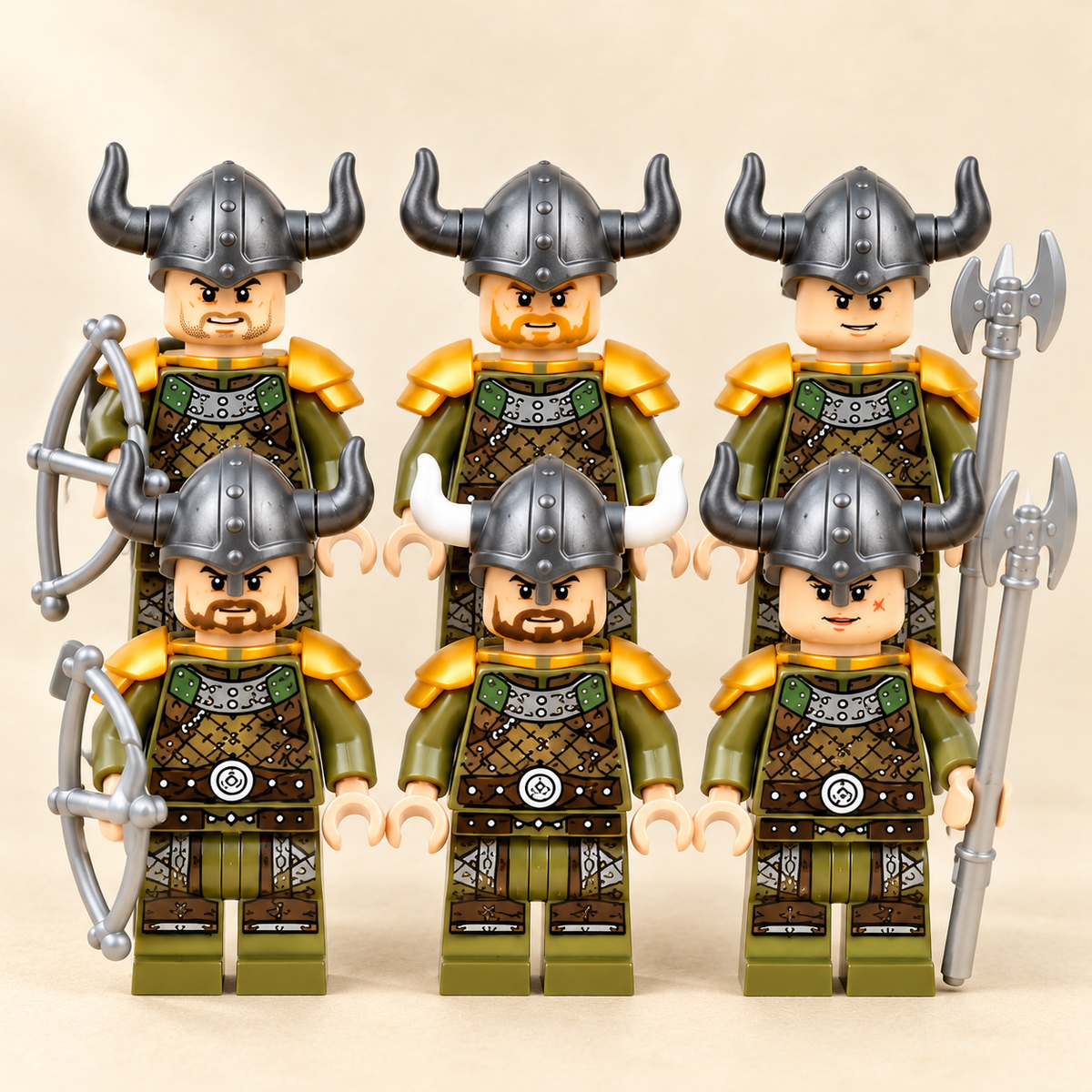 Olive outfit designs — Pirate Raider MOC Minifigure Set — 24 Figures