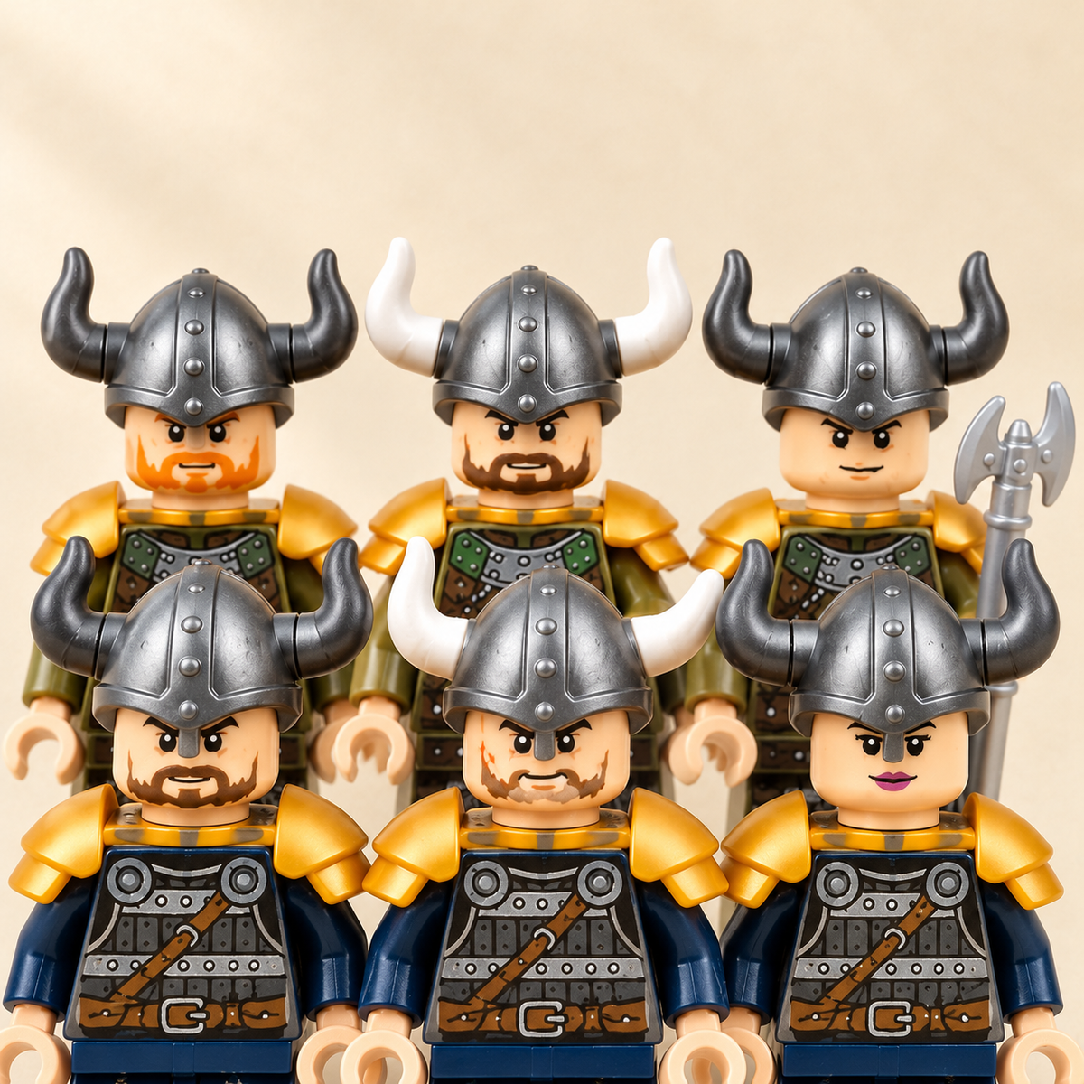 Horned helmet shapes — Pirate Raider MOC Minifigure Set — 24 Figures