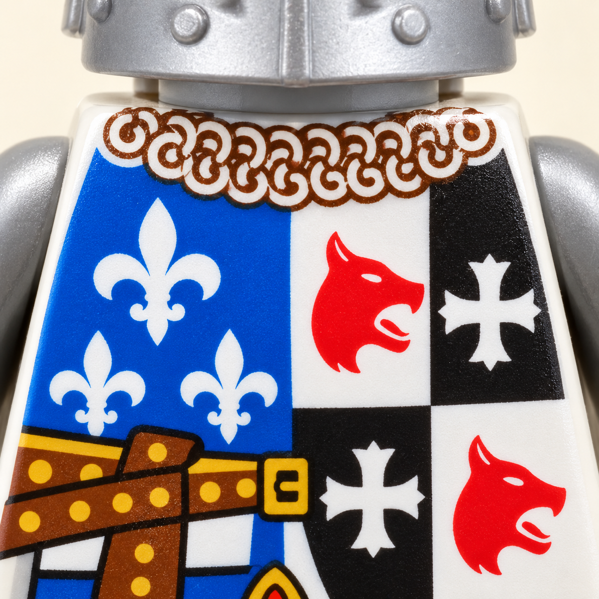 Torso chainmail-style printing — Medieval Soldier MOC Minifigure Set — 24 Figures