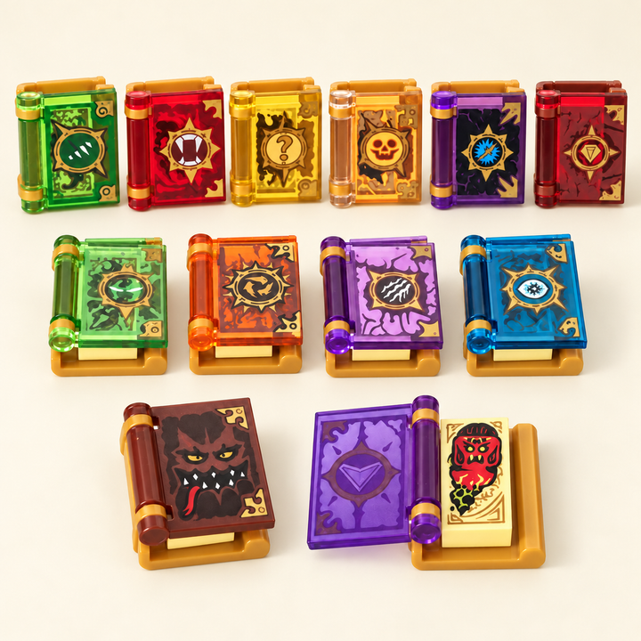 Magic Book MOC Accessory Set — 12 Books