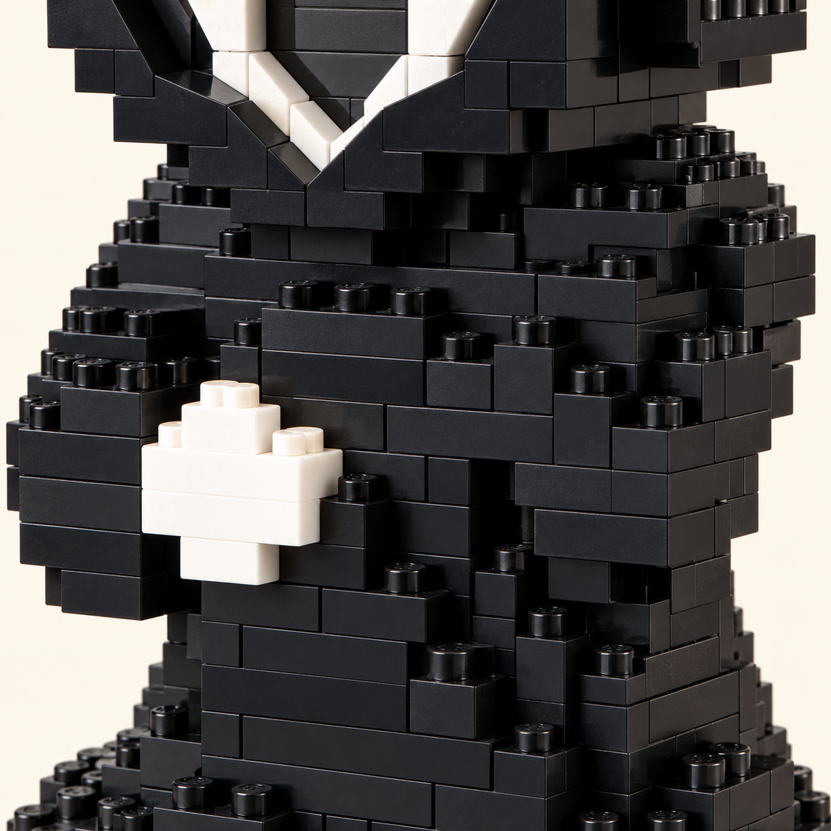 Black chest brick layers — Hooded Reaper Halloween MOC Display Model