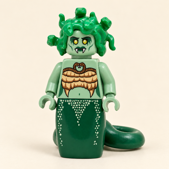 Green Snake-Haired Gorgon MOC Minifigure