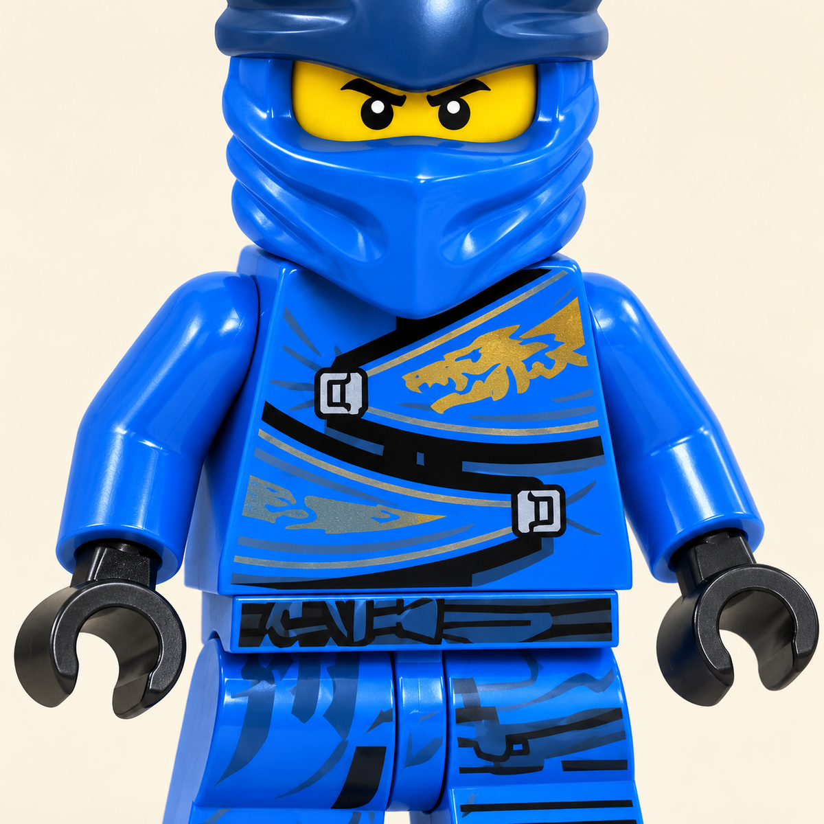 Blue warrior outfit print — Masked Ninja Warrior MOC Minifigure Set — 6 Figures