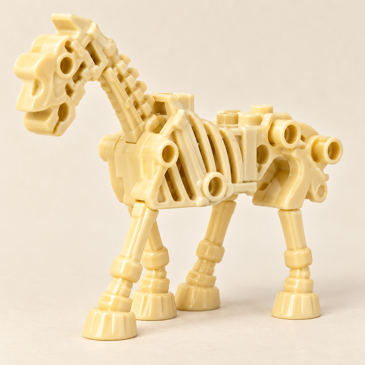 Tan bone-horse designs — Skeleton Knight & Bone Horse MOC Set