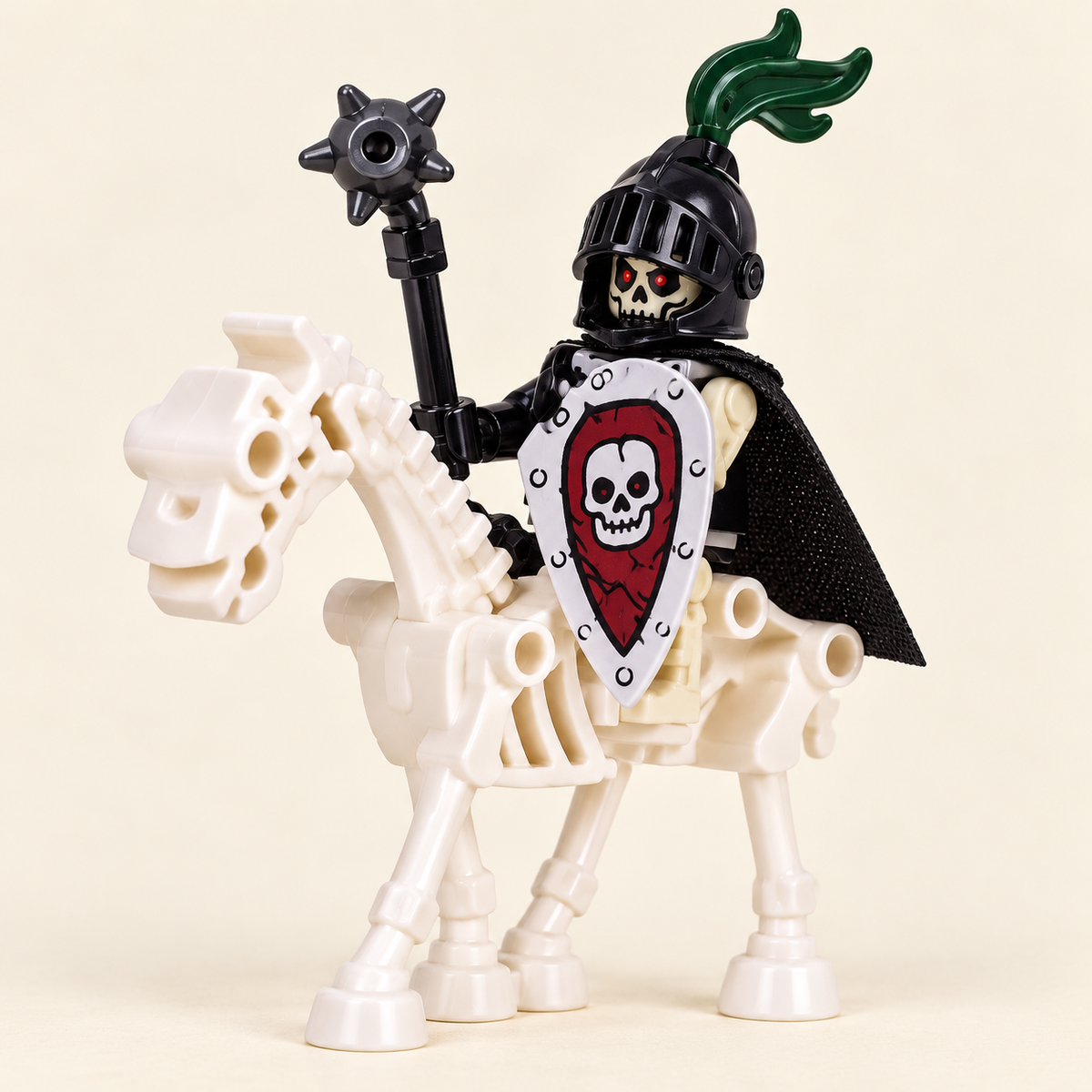 White bone-horse designs — Skeleton Knight & Bone Horse MOC Set