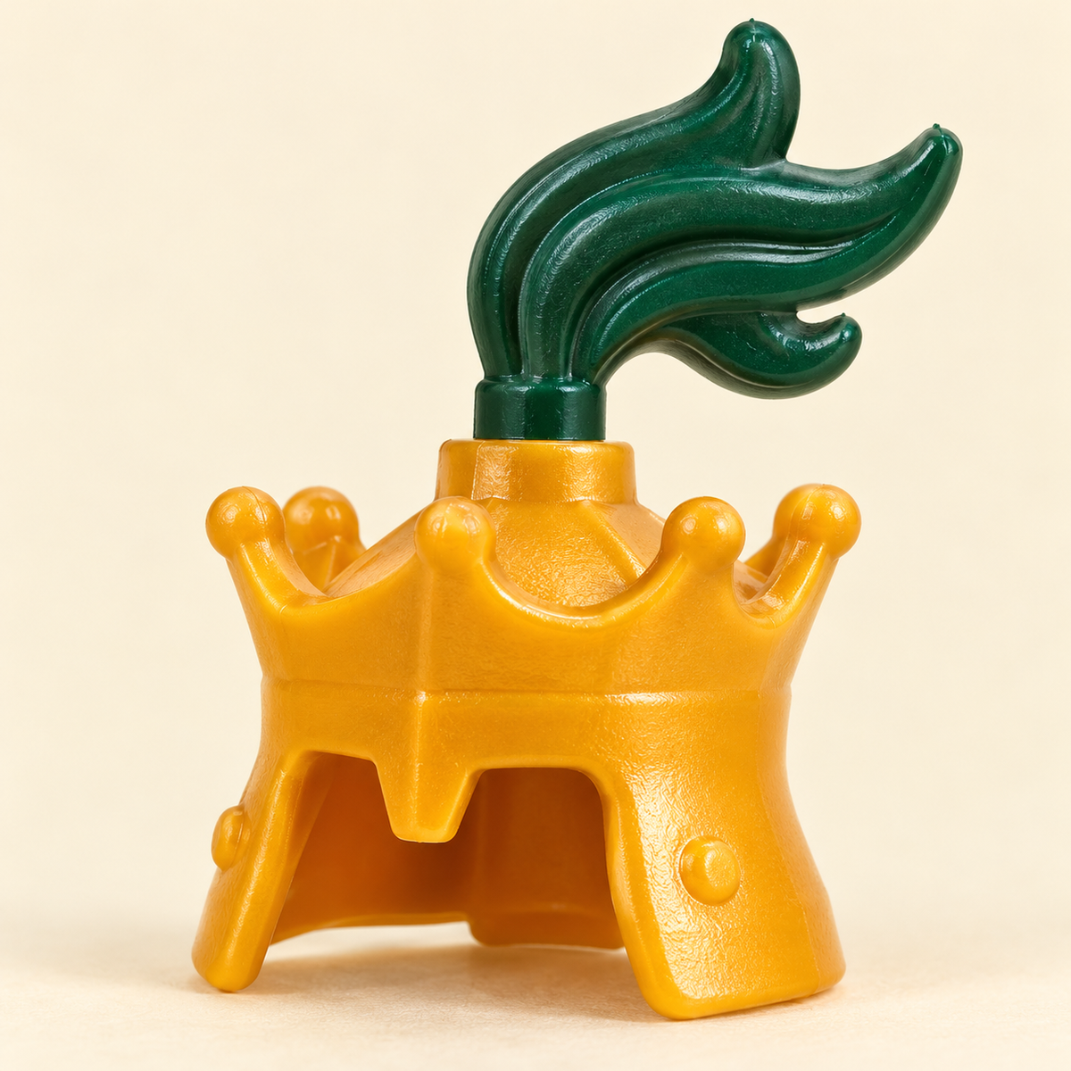 Gold crowned rider helmet — Skeleton Knight & Bone Horse MOC Set