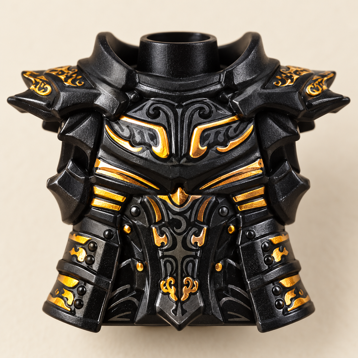 Black and gold chest armor — Black & Gold Armored Warrior MOC Minifigure