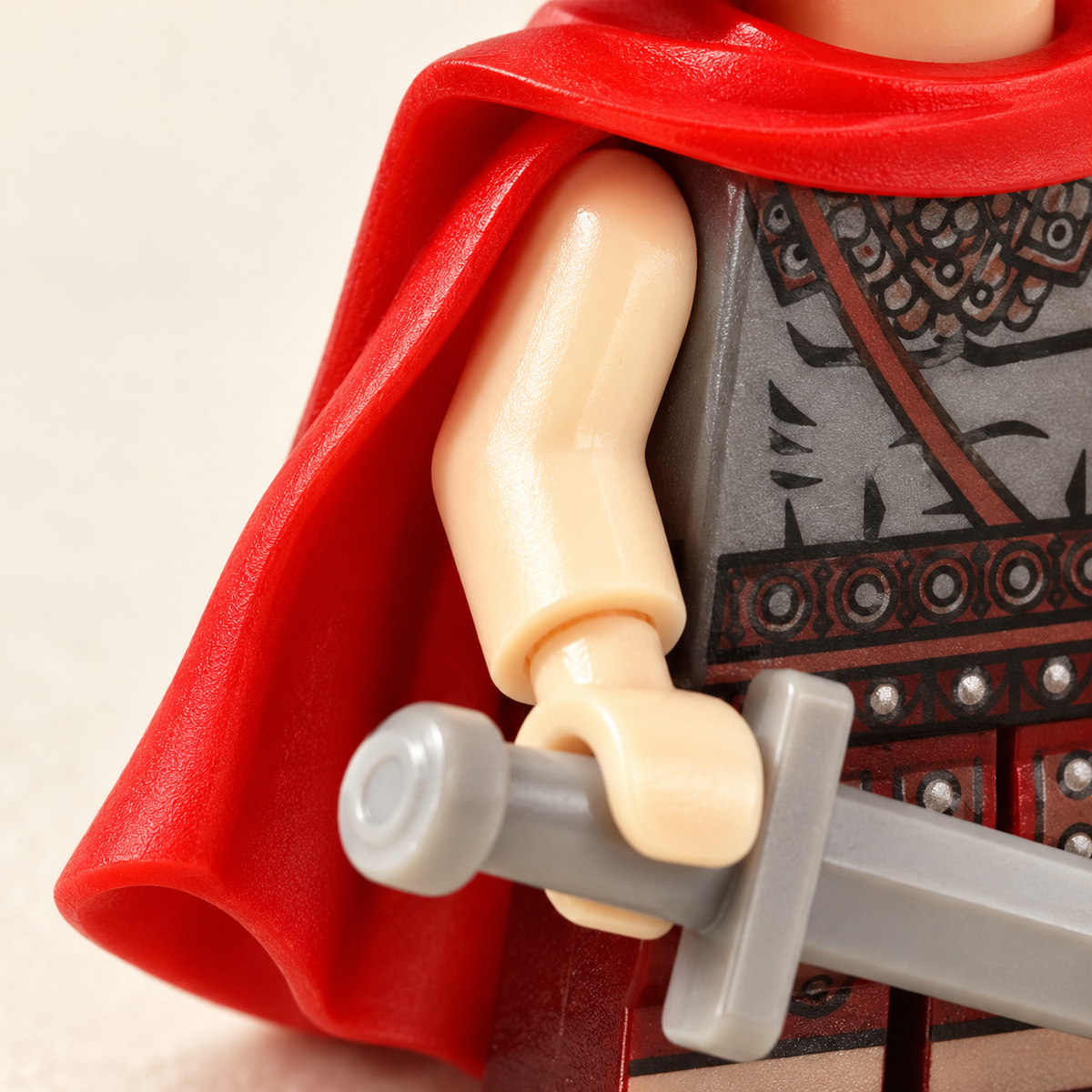 Visible red cape fabric — Red-Crested Legion MOC Minifigure Set — 12 Figures