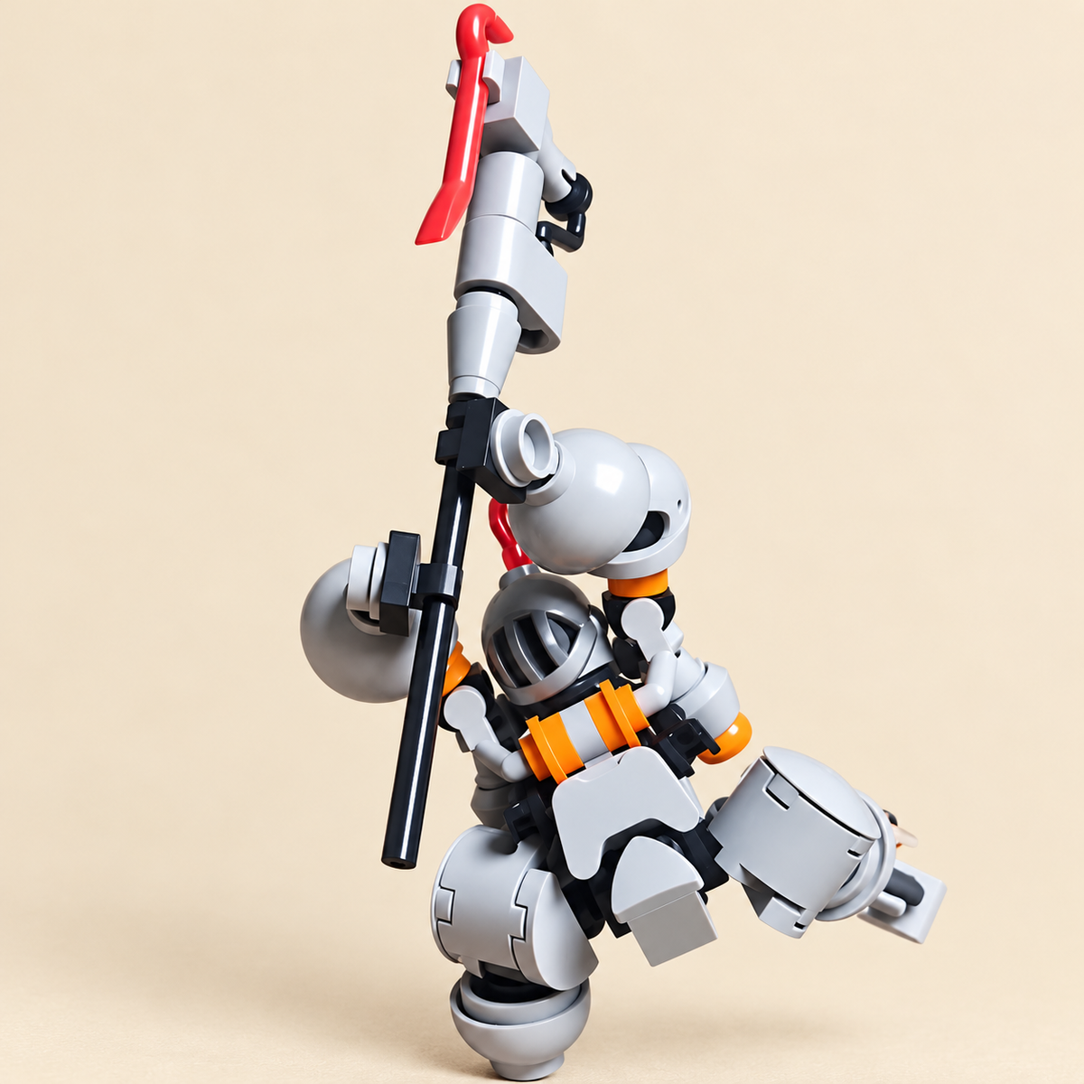 Original visible mecha model view — Medieval Mecha Knight MOC Building Model