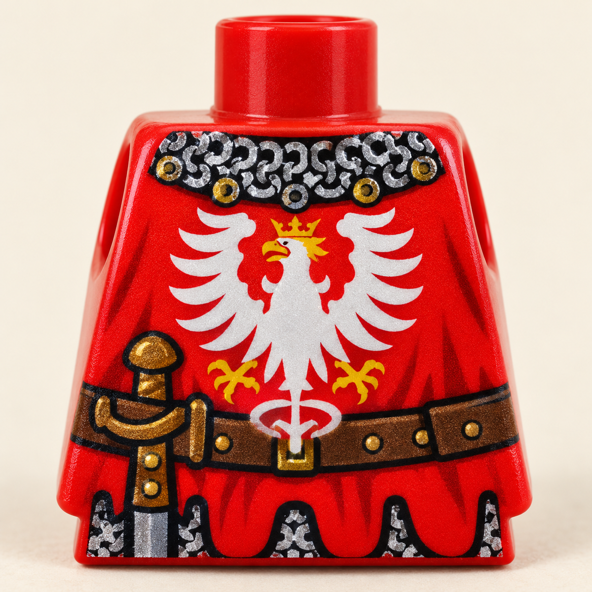 Red torso printing — Red Eagle Knight MOC Minifigure Set — 12 Figures
