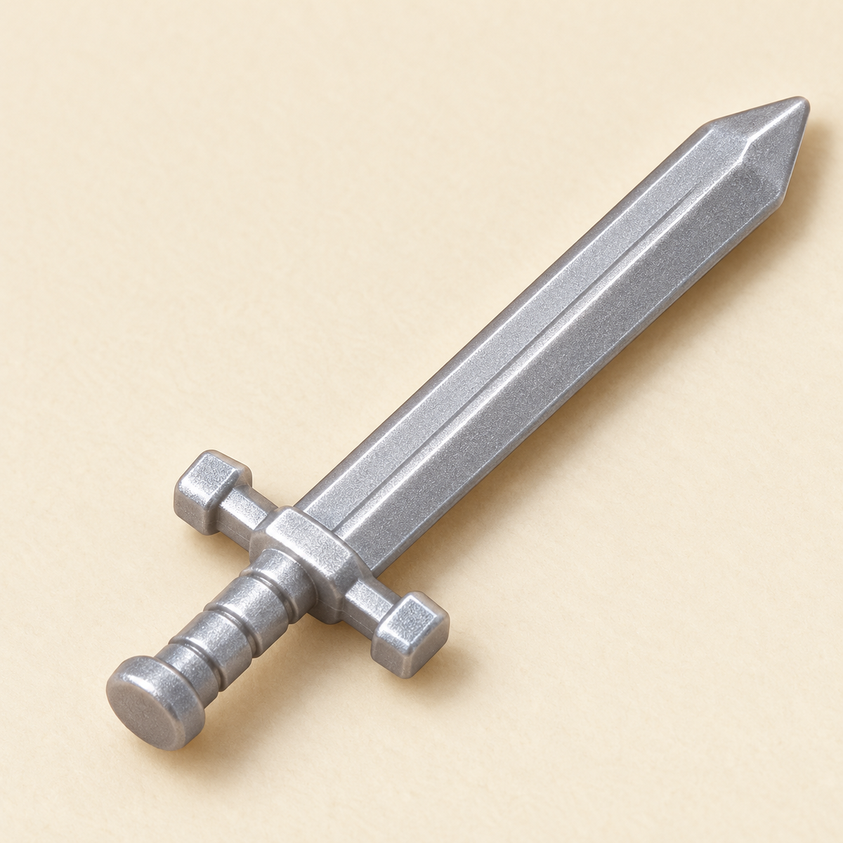 Miniature silver-colored swords — Red Eagle Knight MOC Minifigure Set — 12 Figures