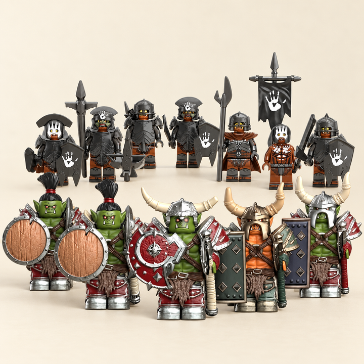 Fantasy Orc Army MOC Minifigure Set — 14 Figures