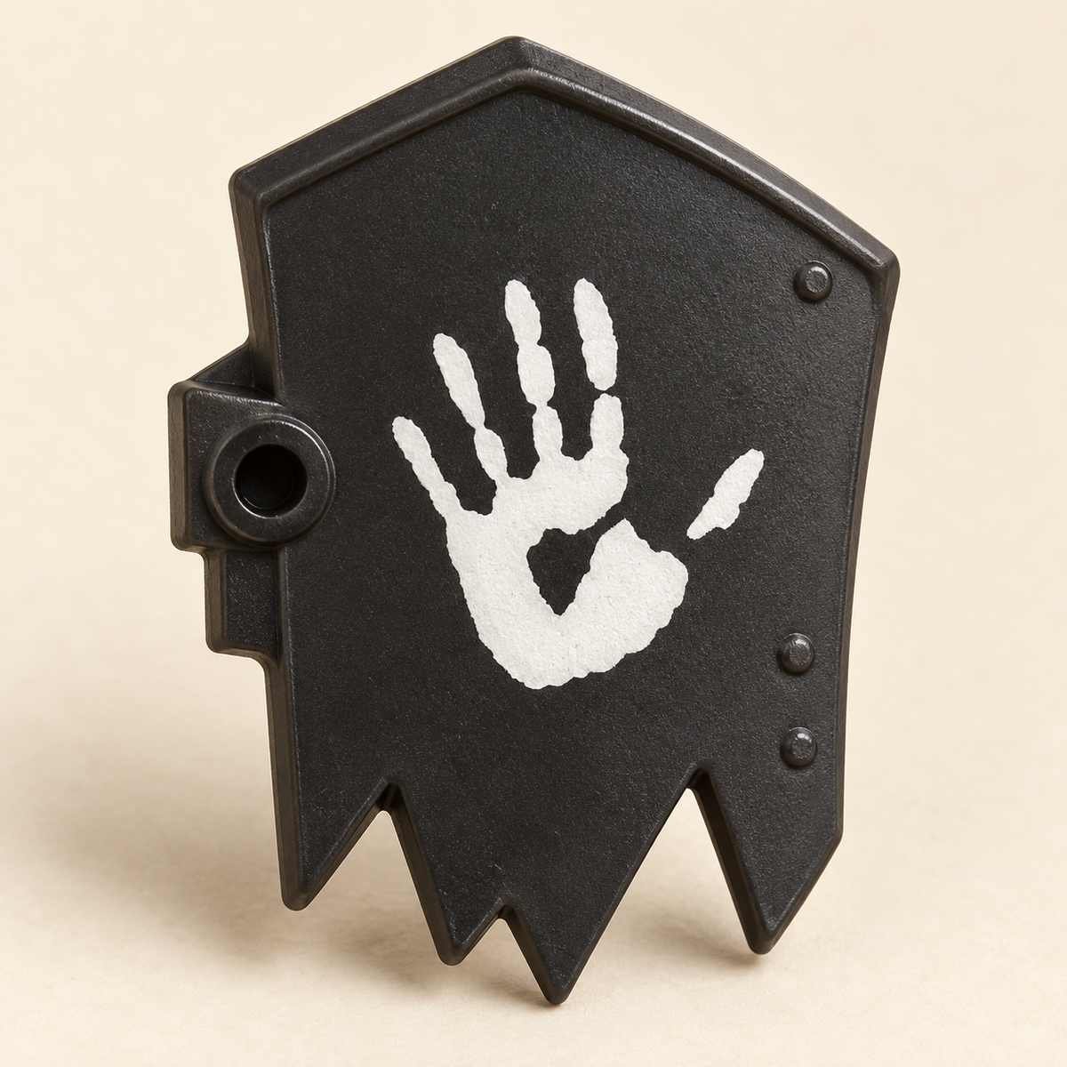 White-hand-emblem black shields — Fantasy Orc Army MOC Minifigure Set — 14 Figures