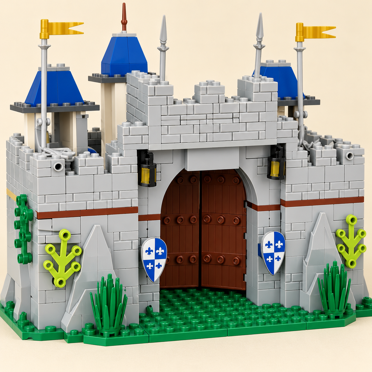 Castle gate and door — Medieval Castle Battle MOC Building Set