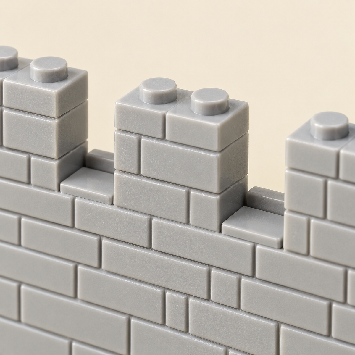 Castle wall crenellations — Medieval Castle Battle MOC Building Set