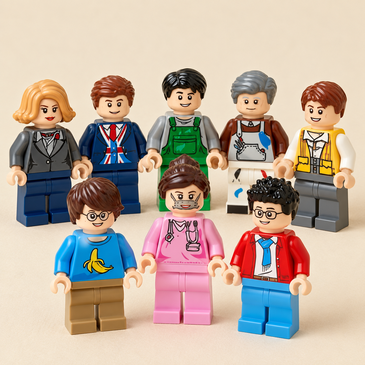 Different accompanying minifigures — Camper Van & Minifigures MOC Building Set