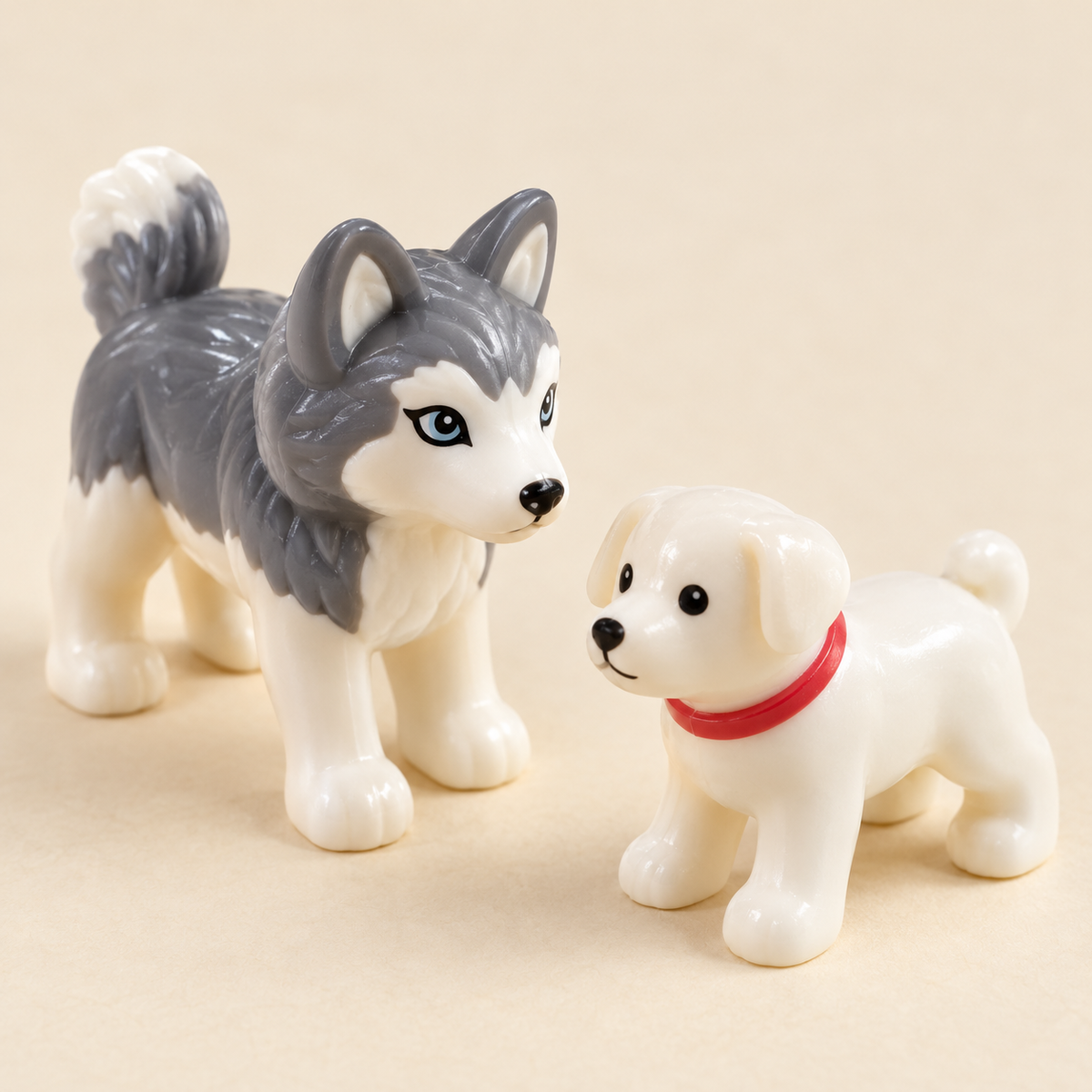 Wolf and dog-shaped animal figures — Animal Figures & Scene Accessories MOC Pack — 59 Pieces