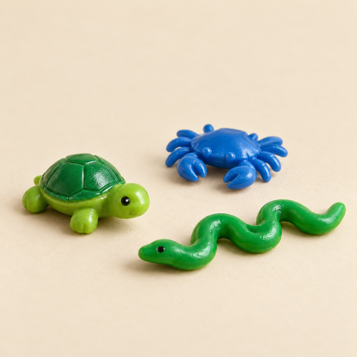 Tiny turtle crab and snake toys — Animal Figures & Scene Accessories MOC Pack — 59 Pieces
