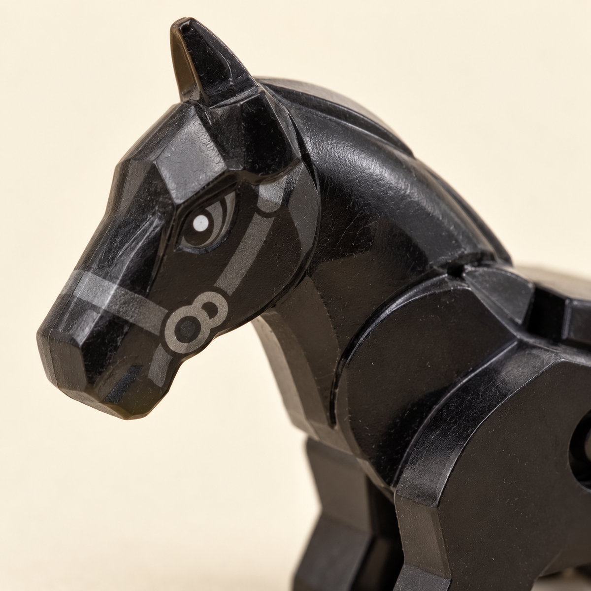Black horse head printing — Medieval Horse-Drawn Carriage MOC Building Set — 3 Designs
