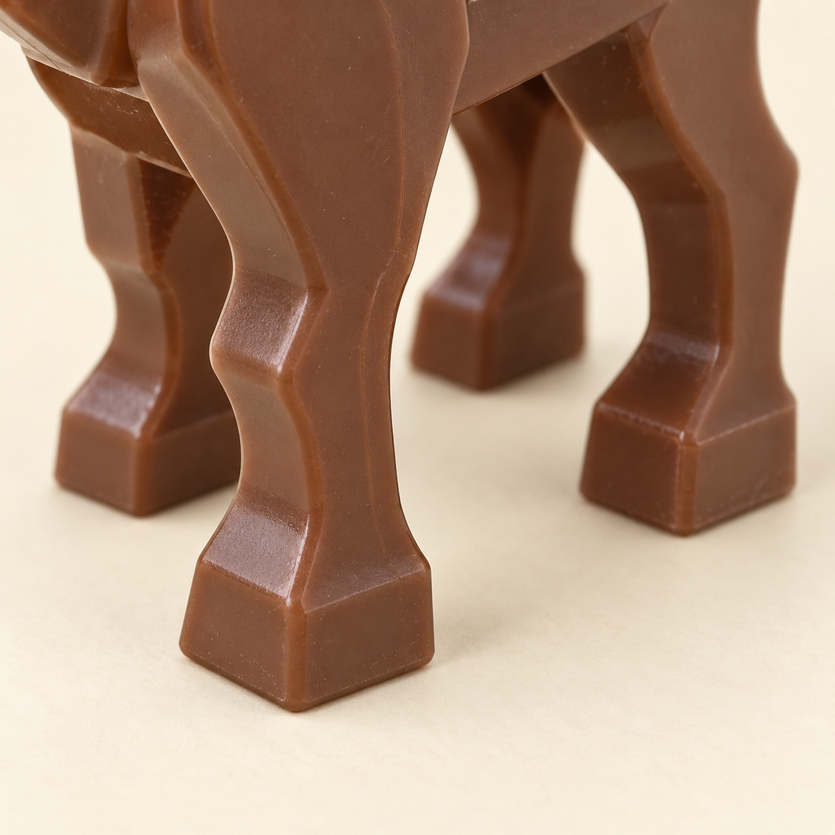 Brown horse leg molding — Medieval Horse-Drawn Carriage MOC Building Set — 3 Designs