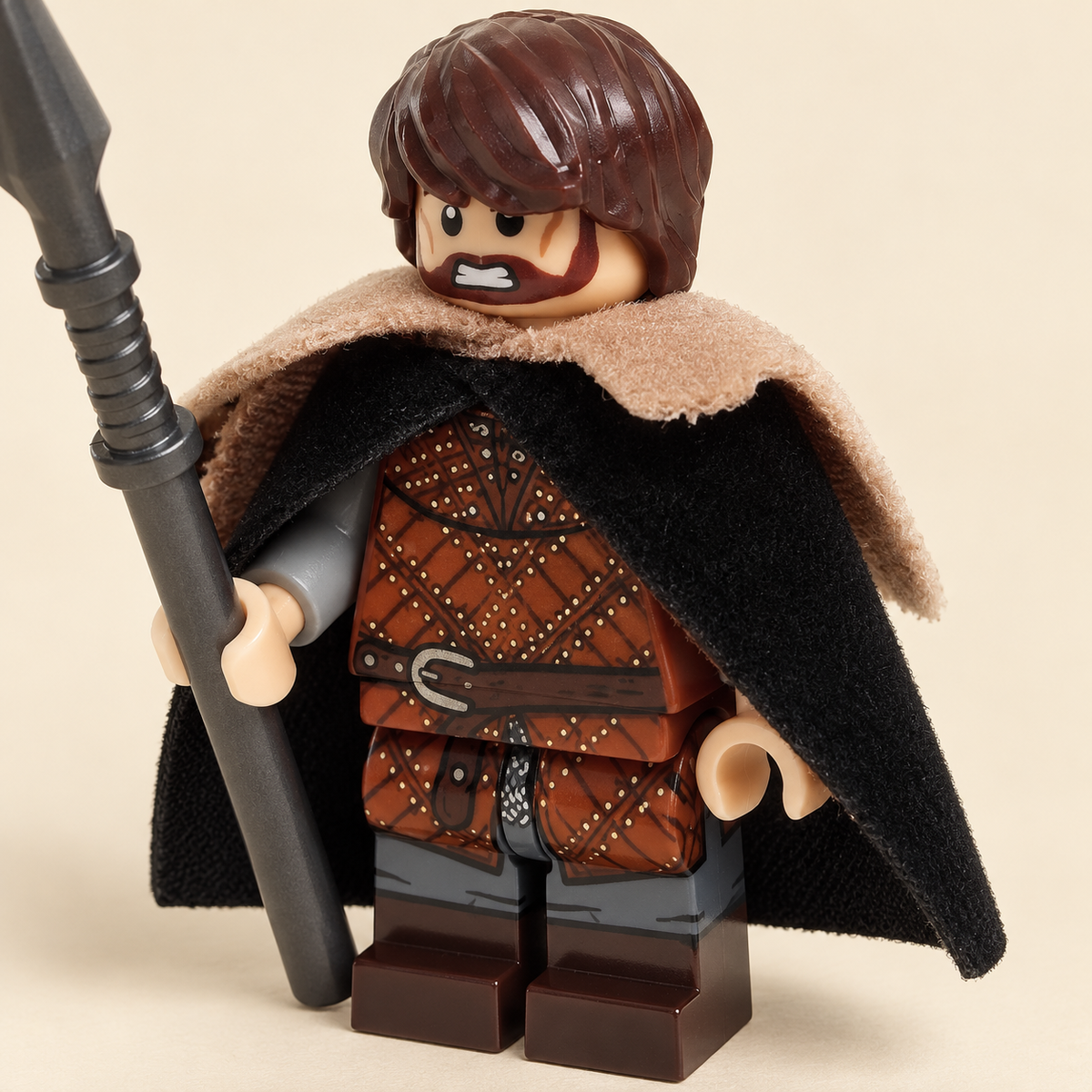 Black and tan commander cloak — Frontier Commander & Spear Guard MOC Set — 14 Figures