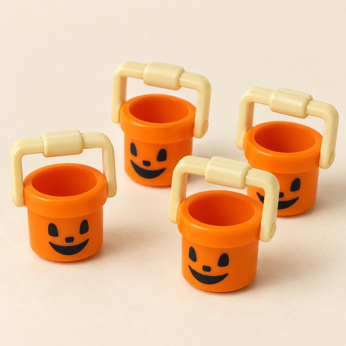 Orange pumpkin buckets — Halloween MOC Accessory Pack — 37 Pieces